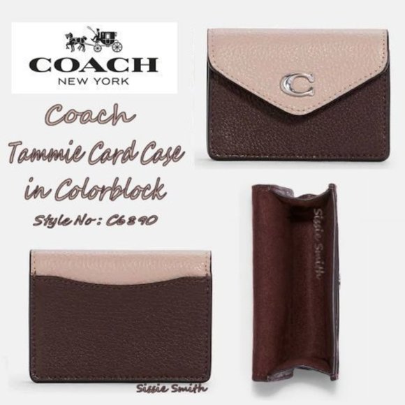 NWT Coach Tammie Card Case in Colorblock - Picture 4 of 7